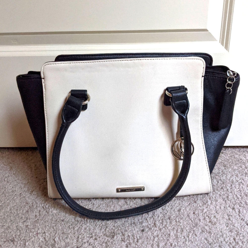 Black and White Nine West Purse